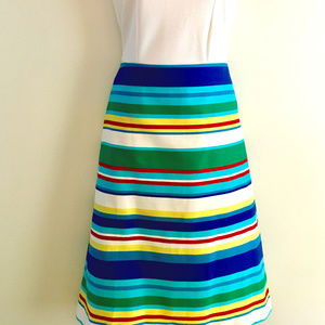 Talbots Multi-Colored Stripe Pencil Skirt
